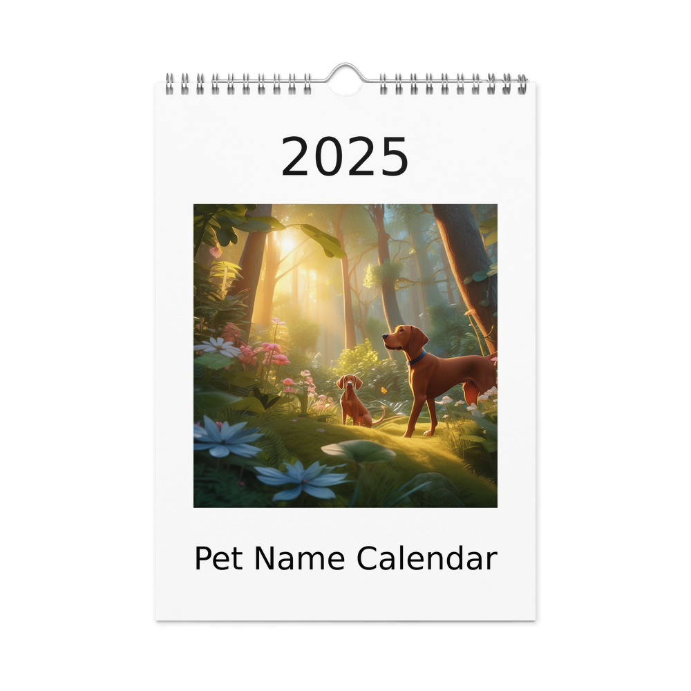 PugMug Custom Vizsla Wall Calendar (2026)