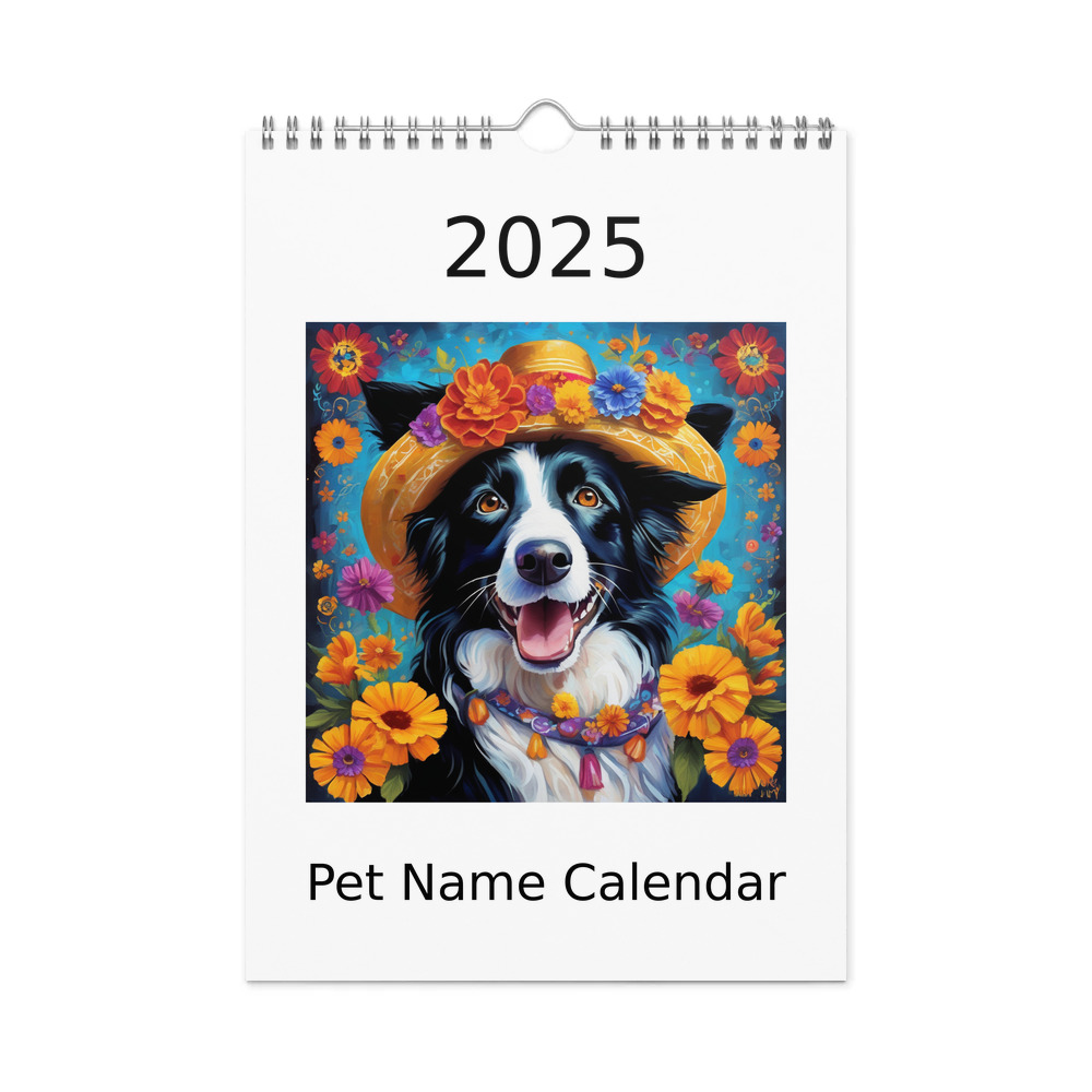 PugMug Custom Border Collie Wall Calendar (2026)