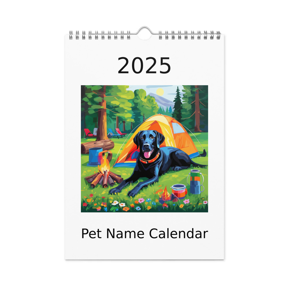 PugMug Custom Black Labrador Retriever Wall Calendar (2026)