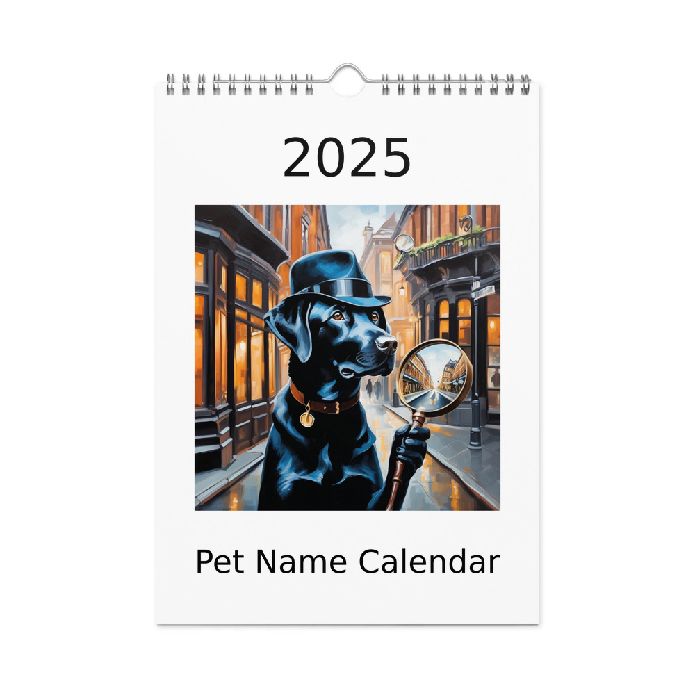 PugMug Custom Black Labrador Retriever Wall Calendar (2026)