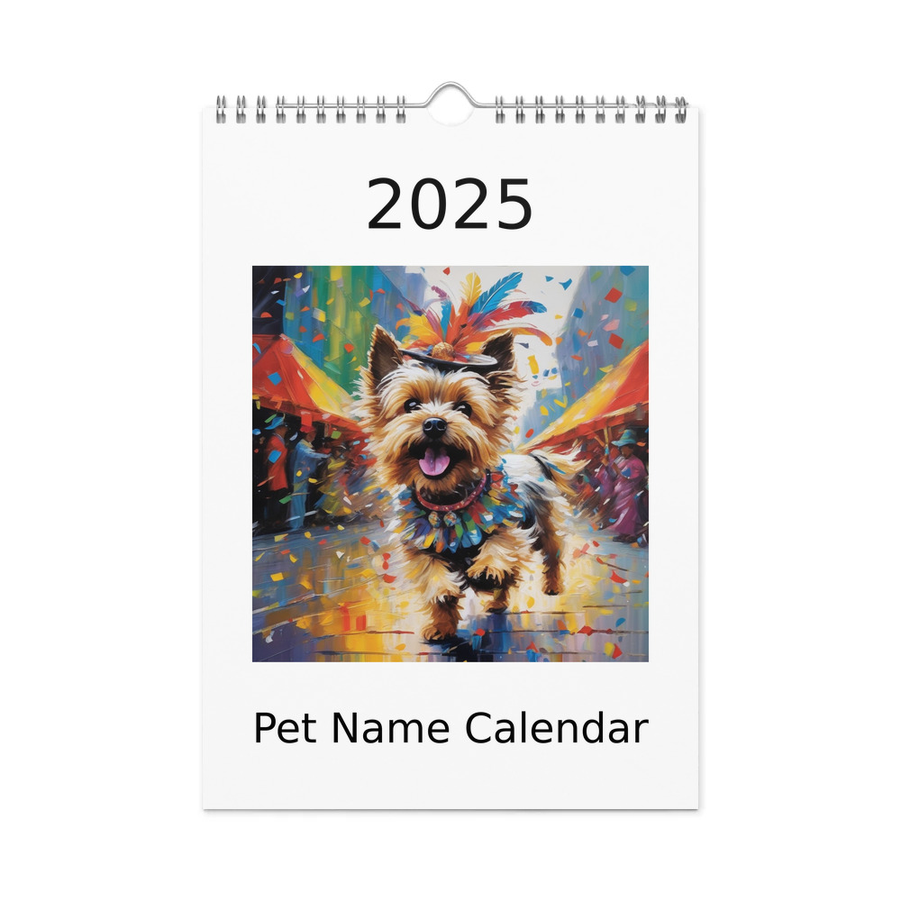 PugMug Custom Cairn Terrier Wall Calendar (2026)