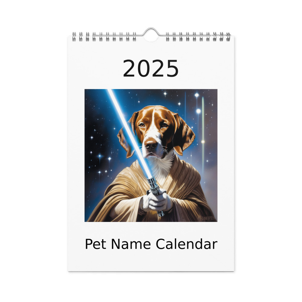 PugMug Custom Pointer Dog Wall Calendar (2026)