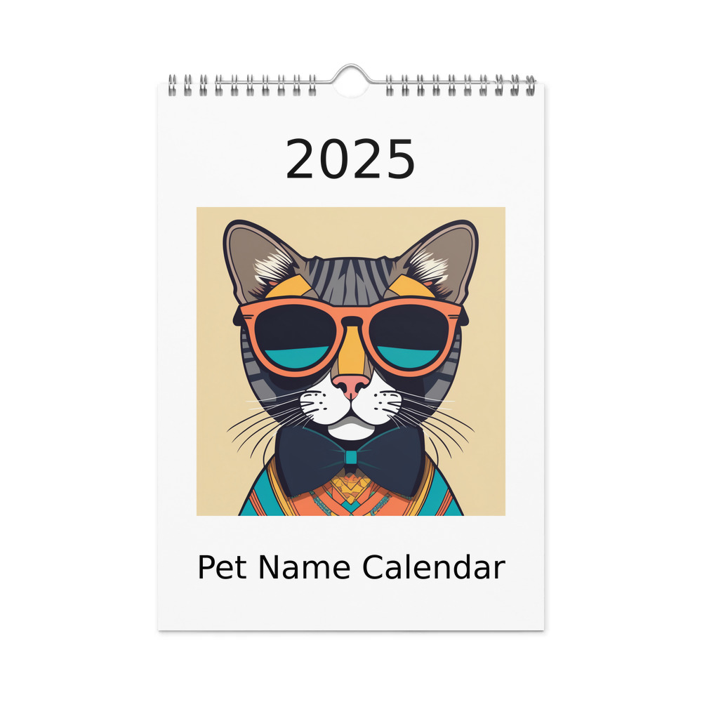 PugMug Custom Tabby Exotic Cat Wall Calendar (2026)