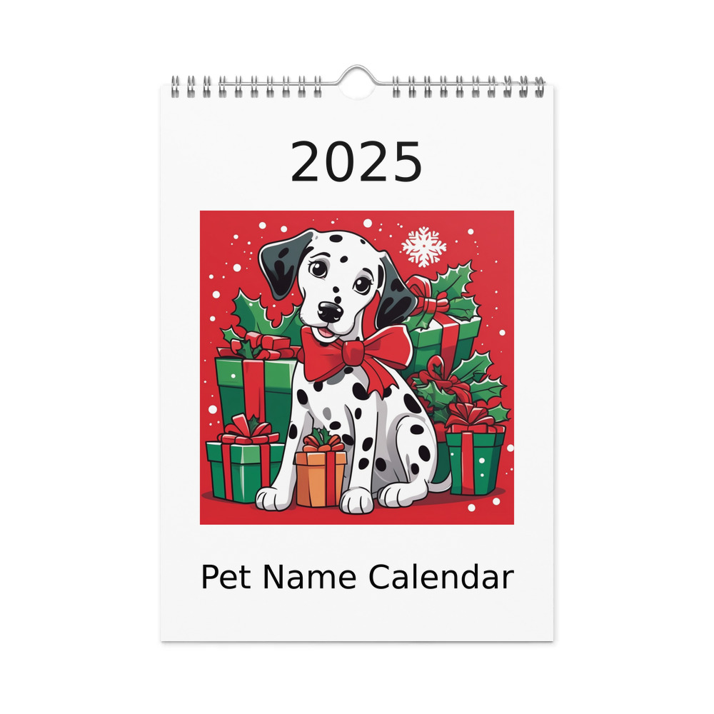 PugMug Custom Dalmatian Wall Calendar (2026)