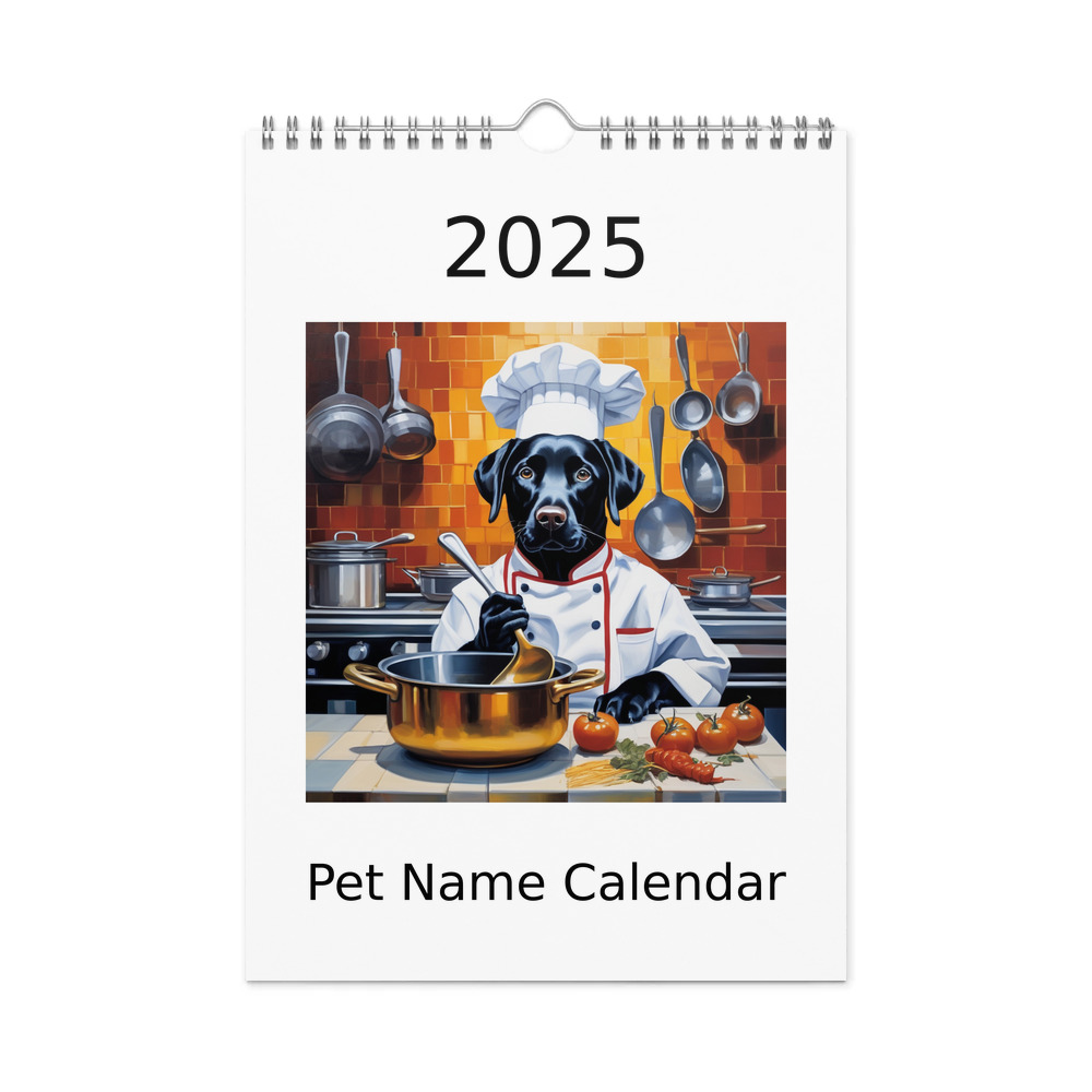 PugMug Custom Black Labrador Retriever Wall Calendar (2026)