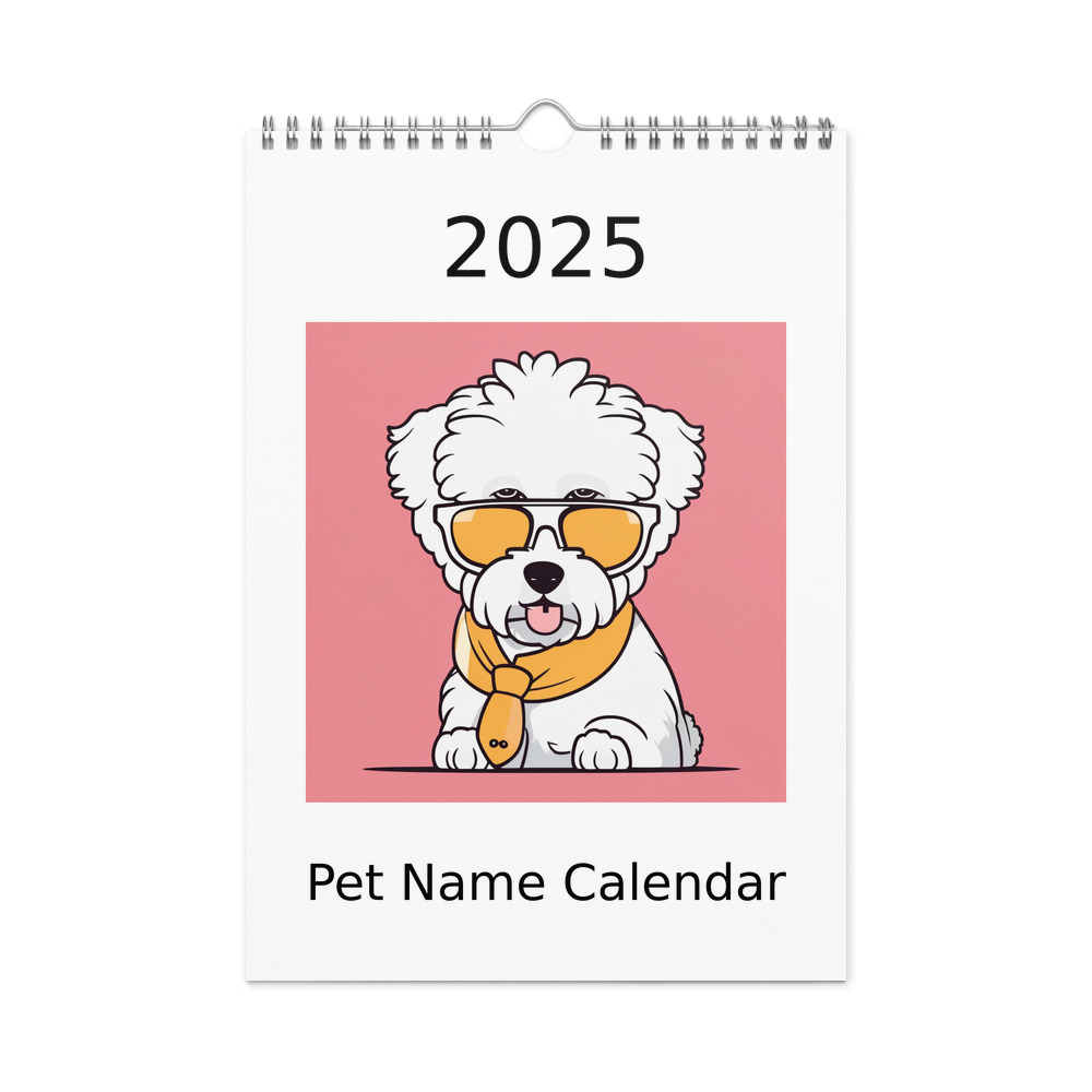 PugMug Custom Bichons Frise Wall Calendar (2026)