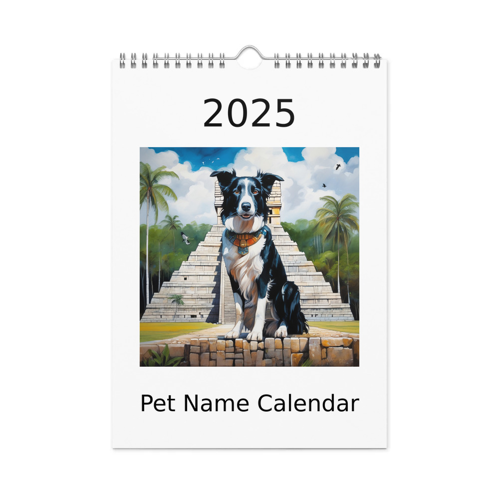 PugMug Custom Border Collie Wall Calendar (2026)