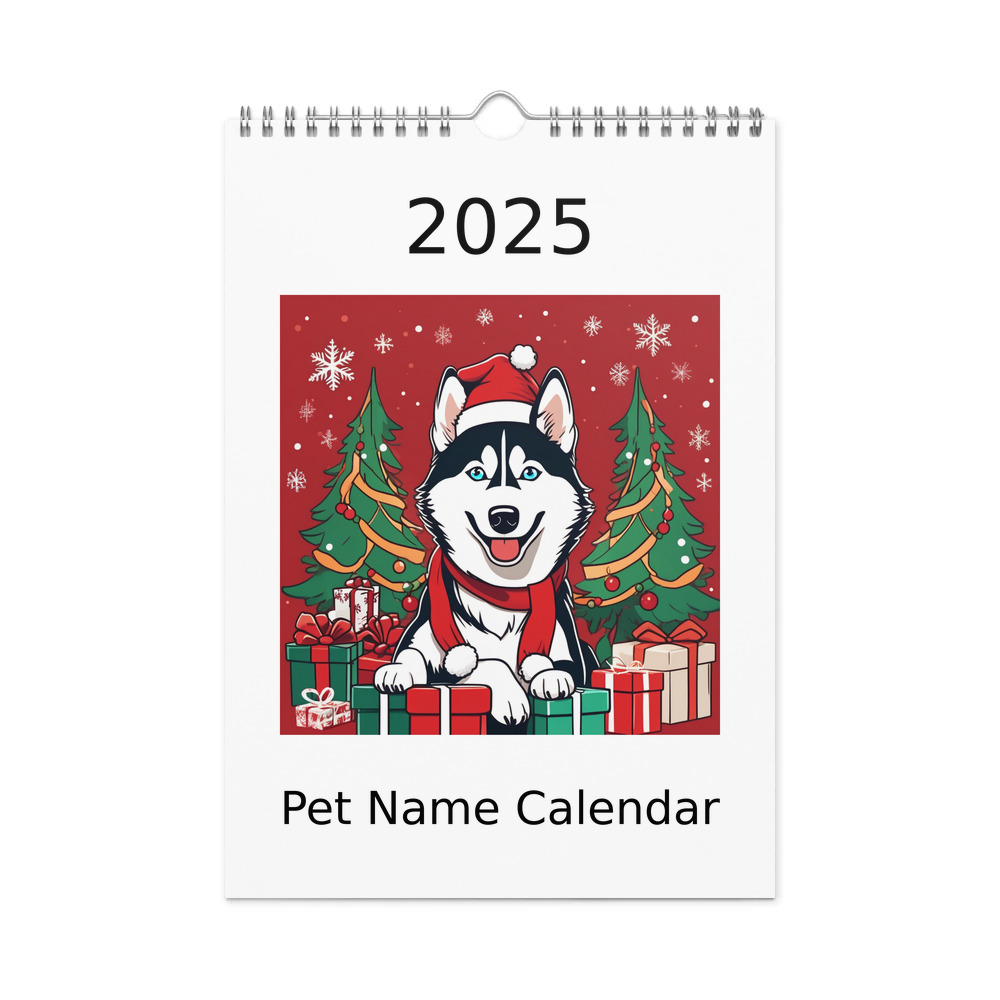 PugMug Custom Siberian Husky Wall Calendar (2026)