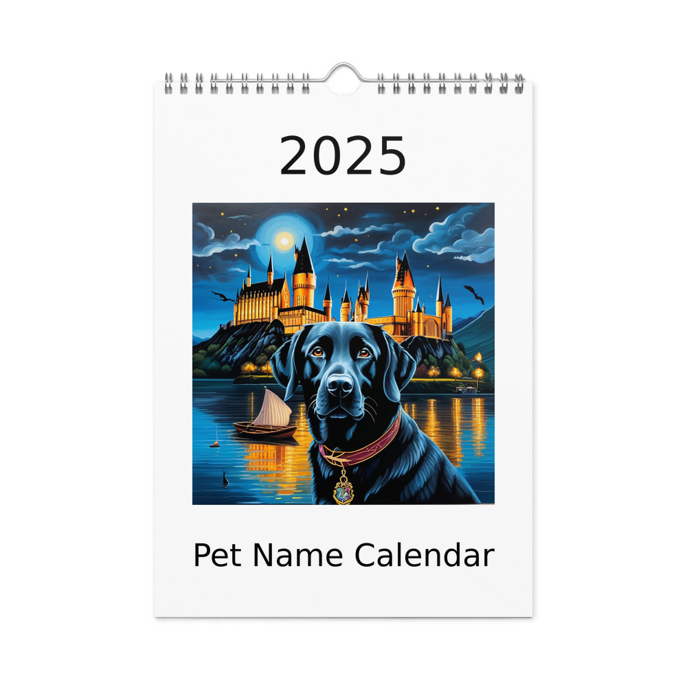 PugMug Custom Black Labrador Retriever Wall Calendar (2026)