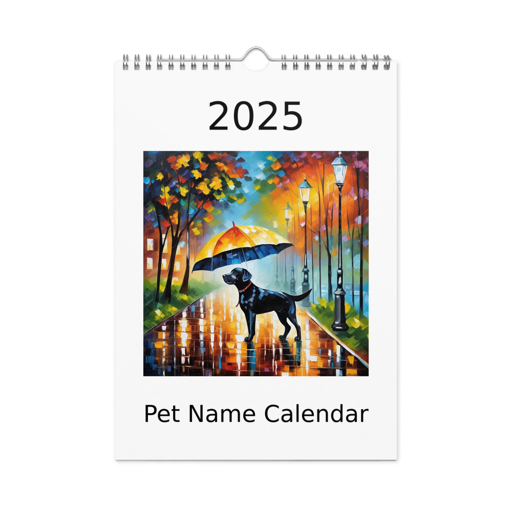 PugMug Custom Black Labrador Retriever Wall Calendar (2026)