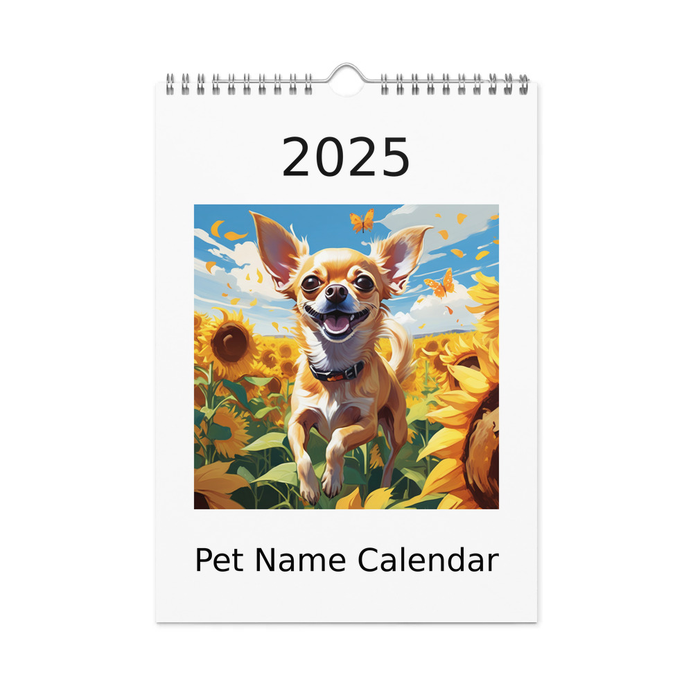PugMug Custom Chihuahua Wall Calendar (2026)