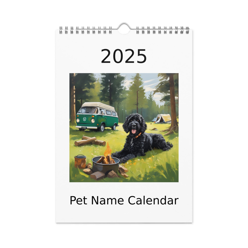 PugMug Custom Portuguese Water Dog Wall Calendar (2026)