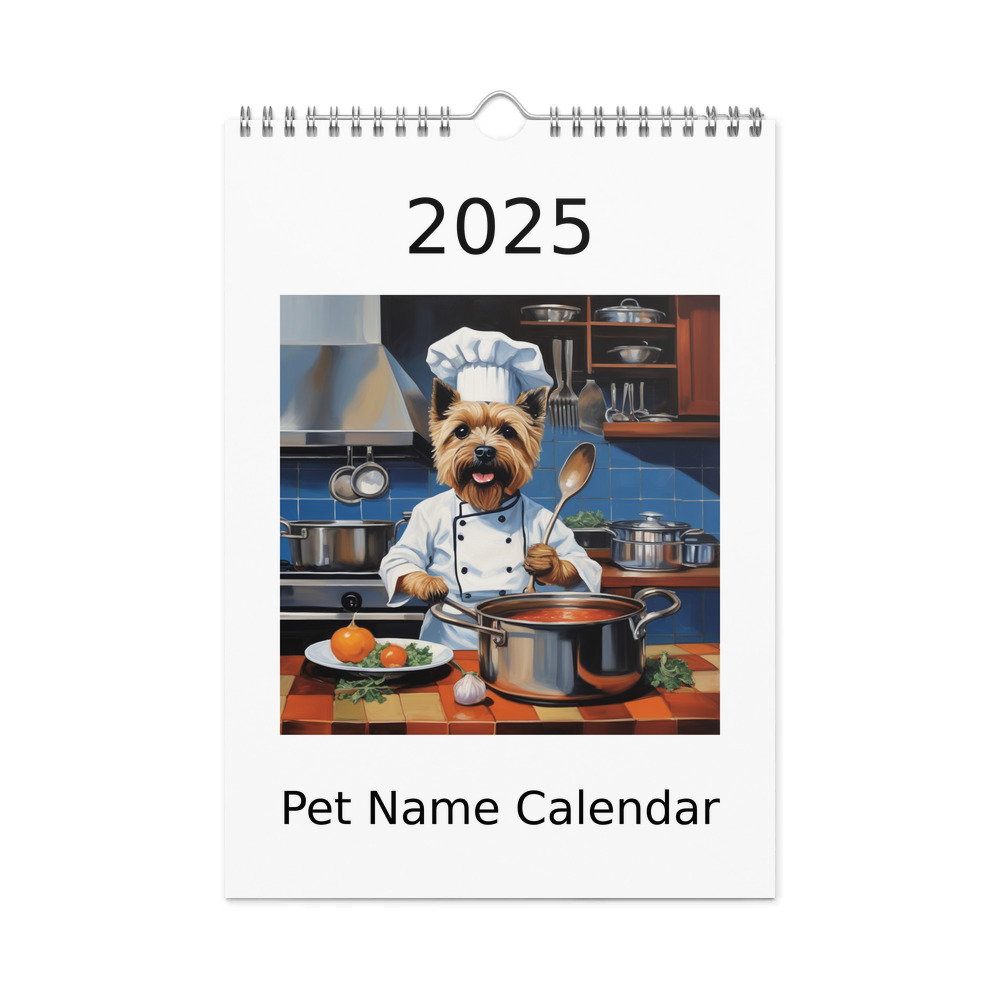 PugMug Custom Cairn Terrier Wall Calendar (2026)