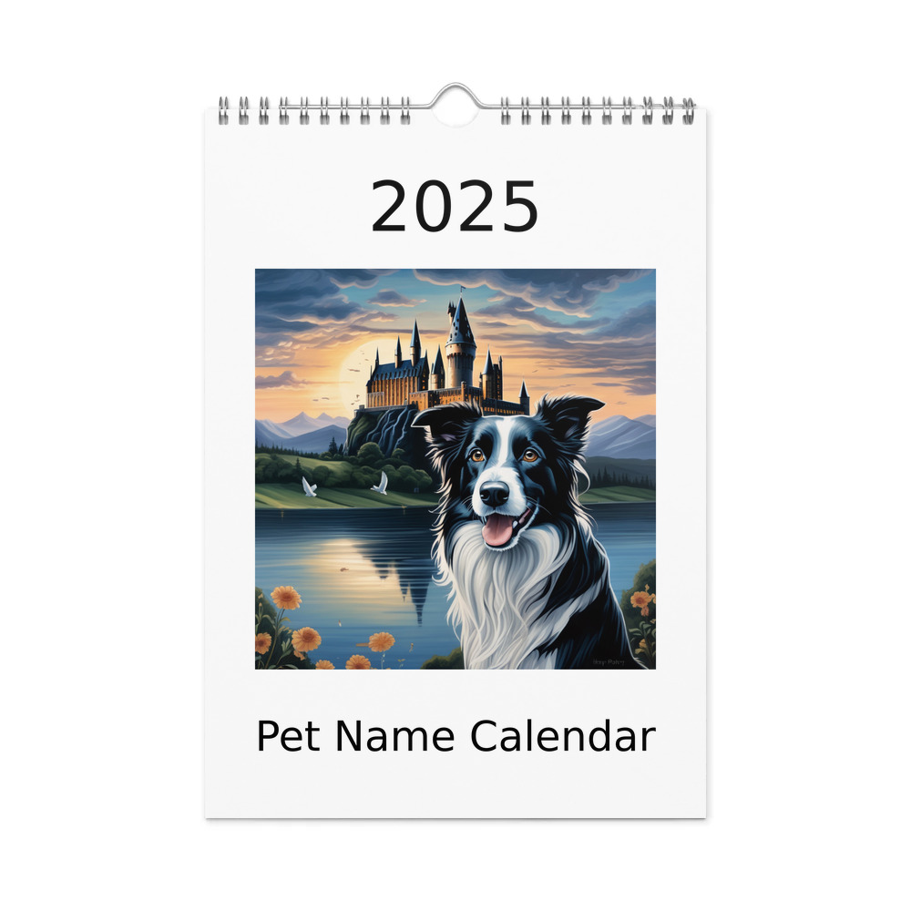 PugMug Custom Border Collie Wall Calendar (2026)