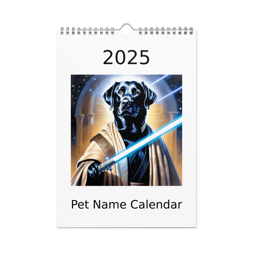 PugMug Custom Black Labrador Retriever Wall Calendar (2026)