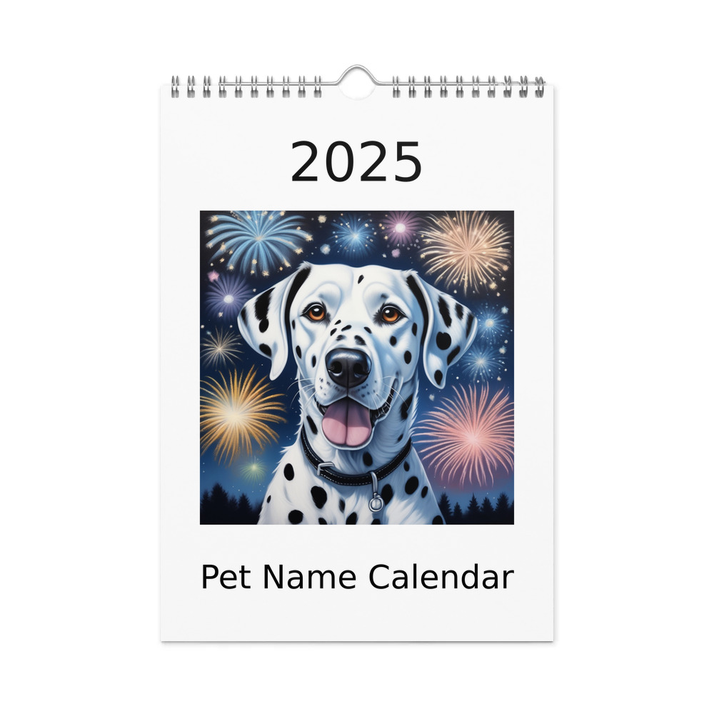 PugMug Custom Dalmatian Wall Calendar (2026)