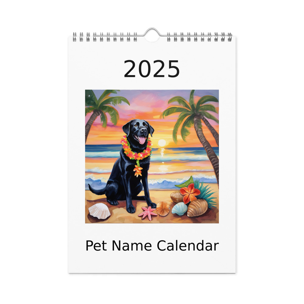 PugMug Custom Black Labrador Retriever Wall Calendar (2026)