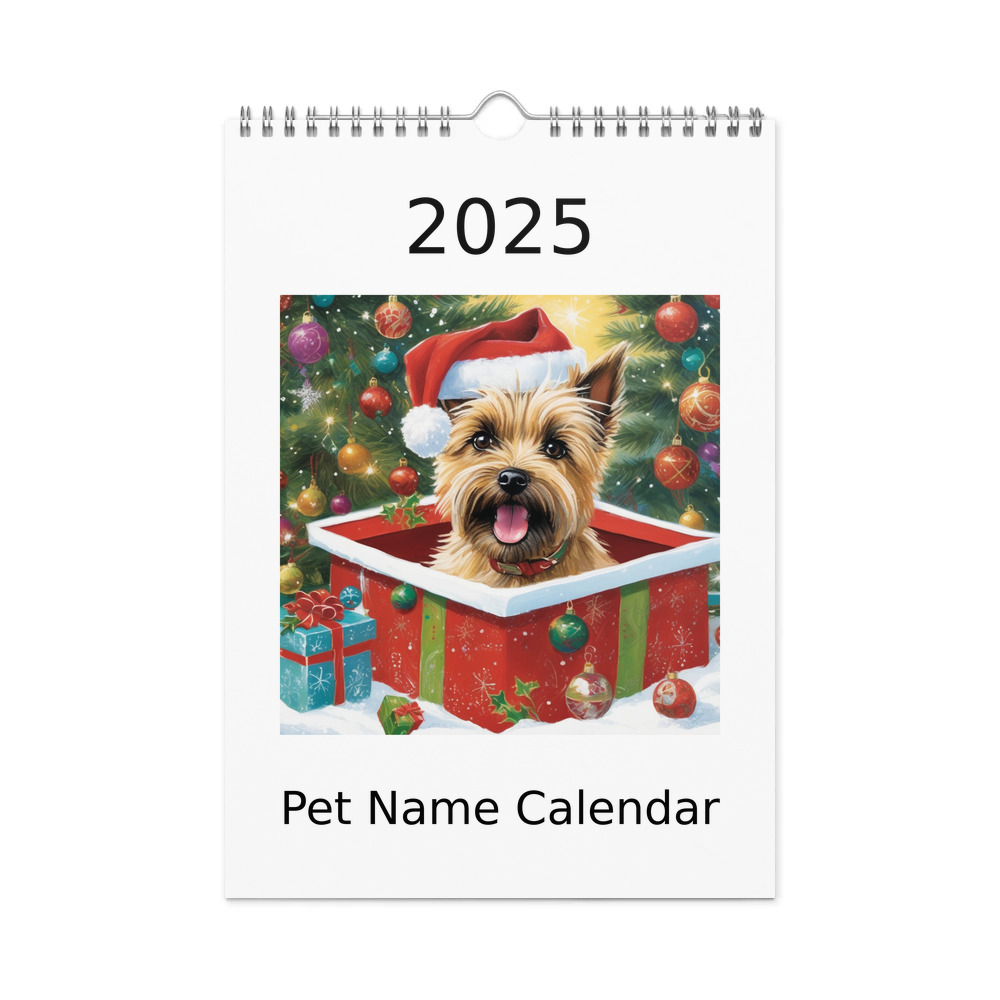 PugMug Custom Cairn Terrier Wall Calendar (2026)