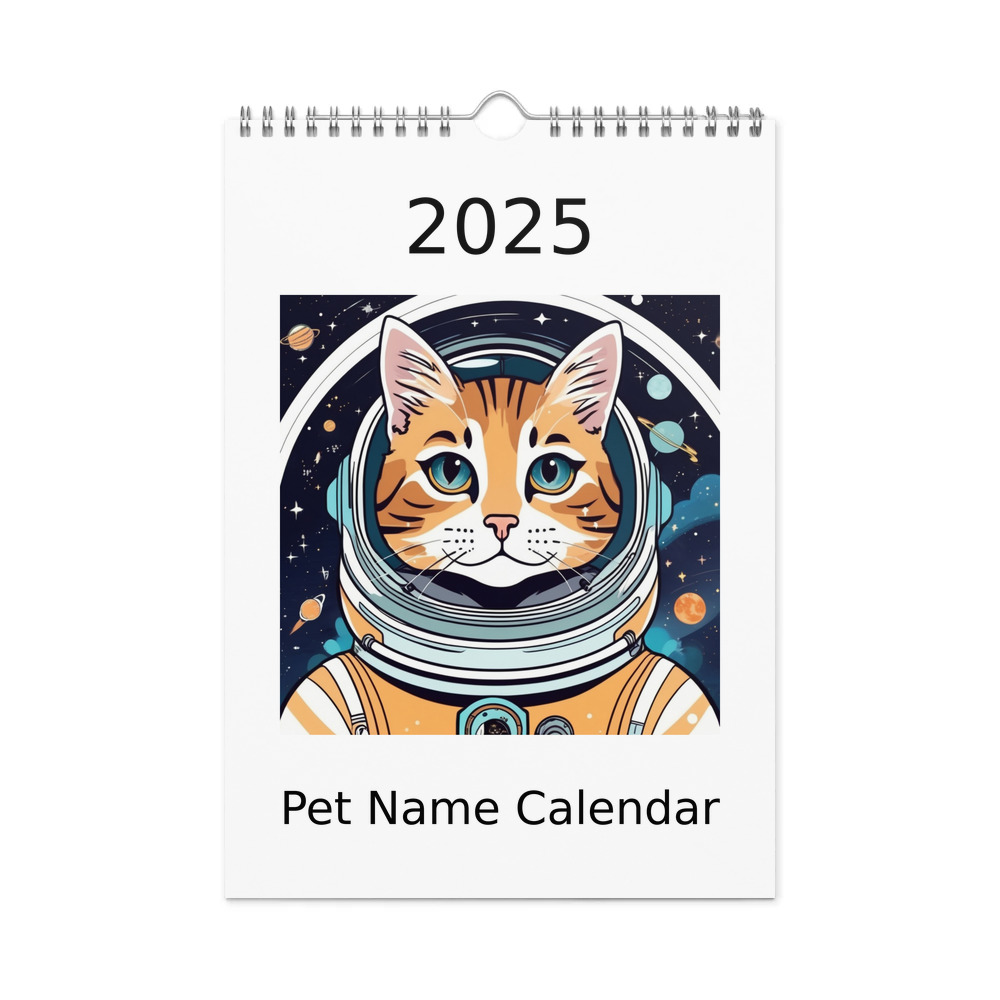 PugMug Custom Tabby Companion Cat Wall Calendar (2026)