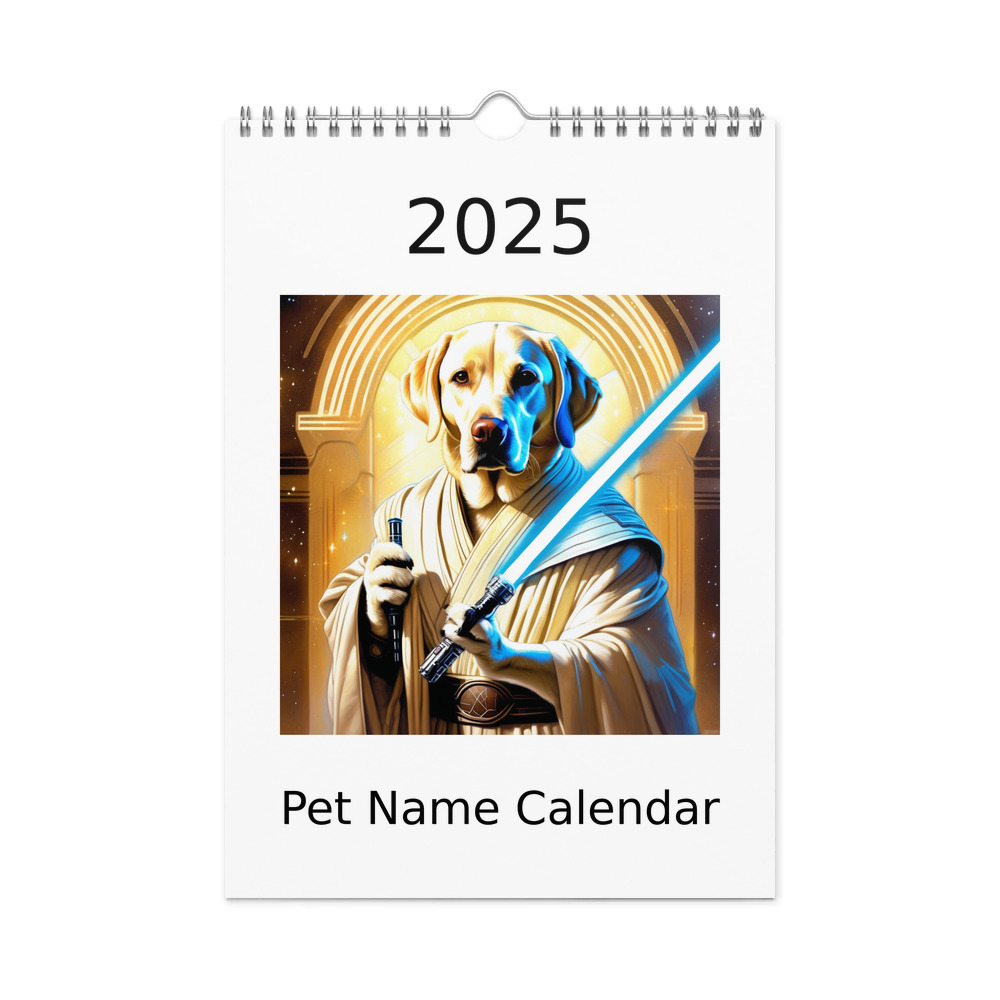 PugMug Custom White Labrador Retriever Wall Calendar (2026)