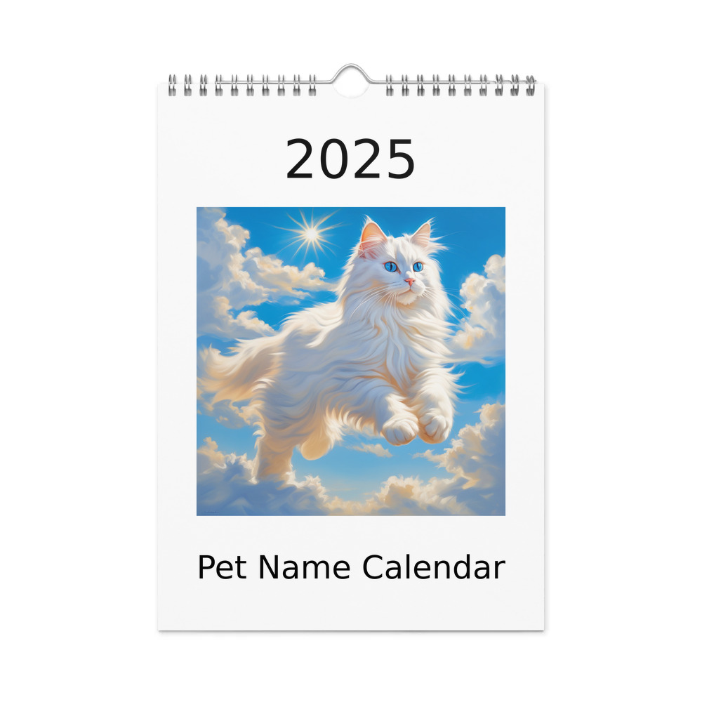 PugMug Custom White Ragdoll Cat Wall Calendar (2026)