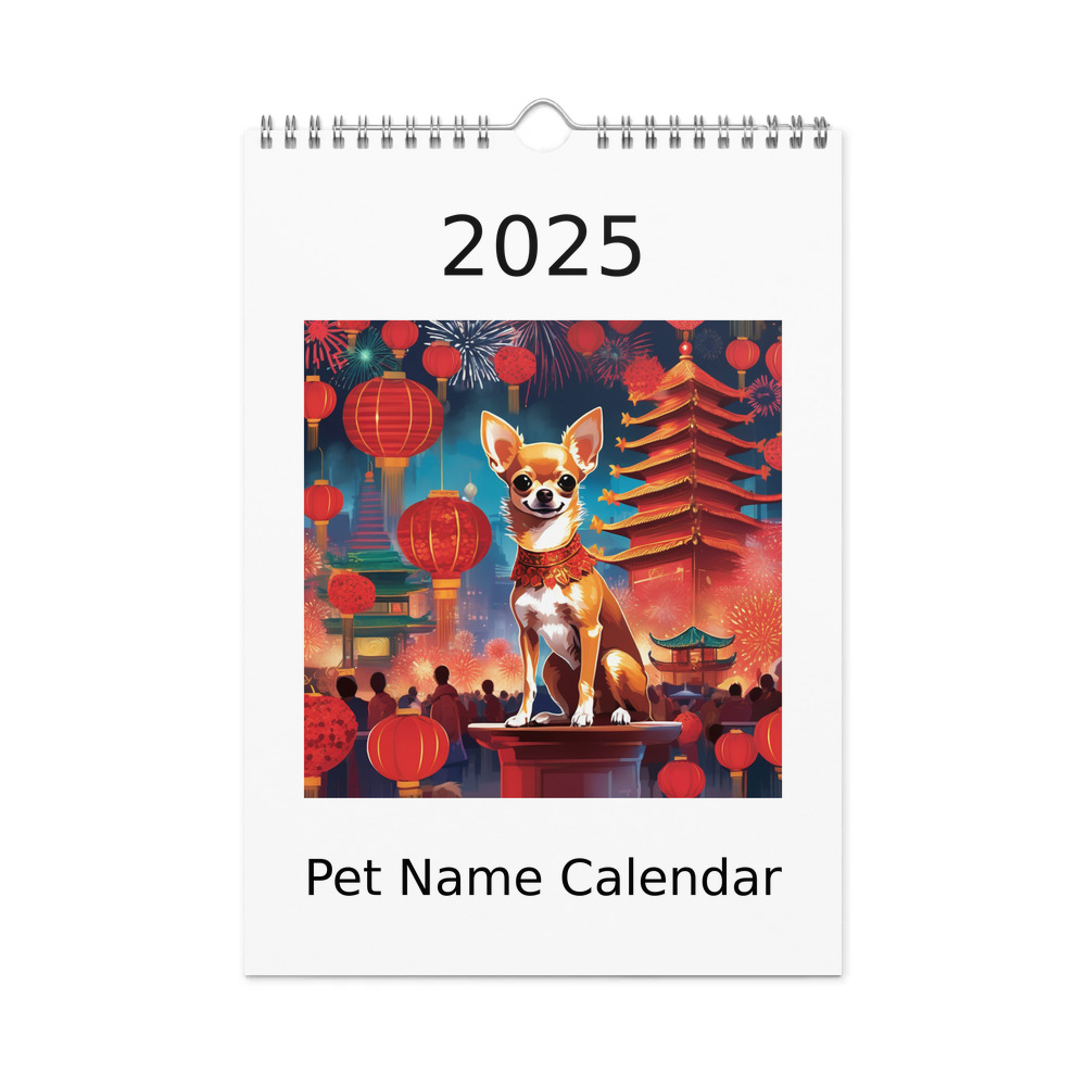 PugMug Custom Chihuahua Wall Calendar (2026)