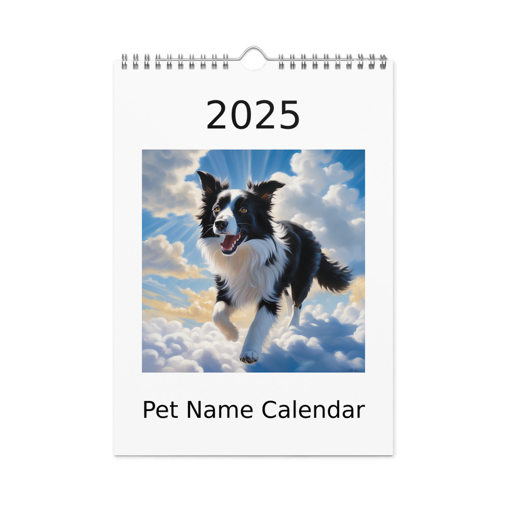PugMug Custom Border Collie Wall Calendar (2026)