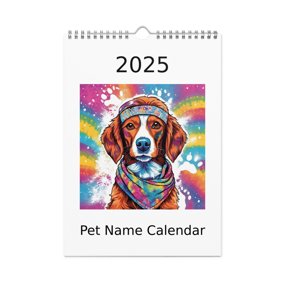 PugMug Custom Brittany Dog Wall Calendar (2026)