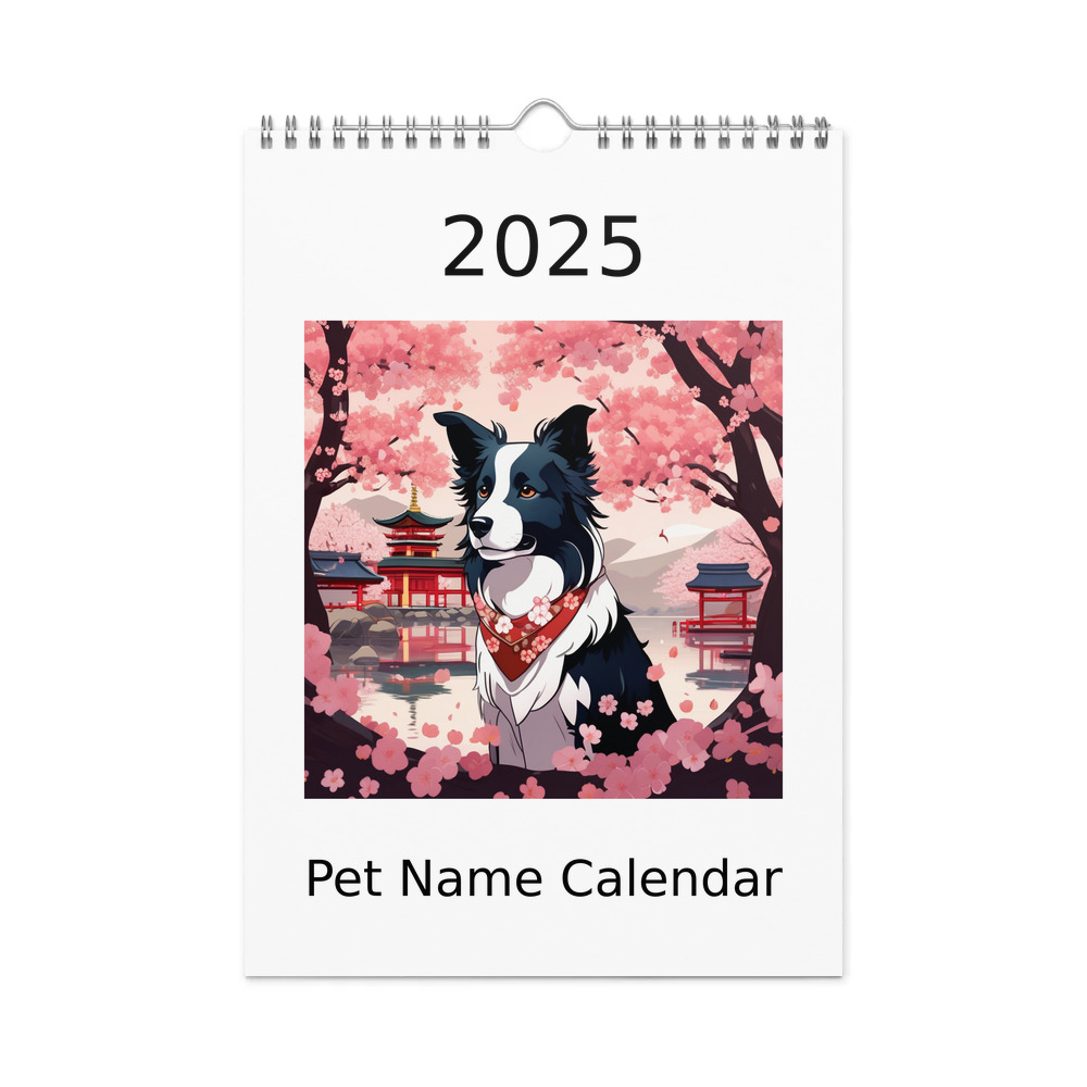 PugMug Custom Border Collie Wall Calendar (2026)