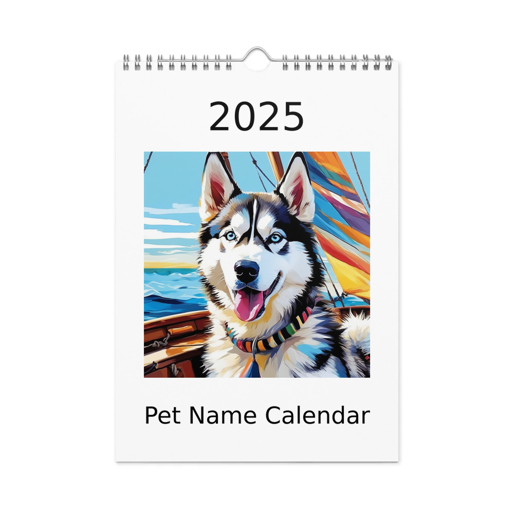 PugMug Custom Siberian Husky Wall Calendar (2026)