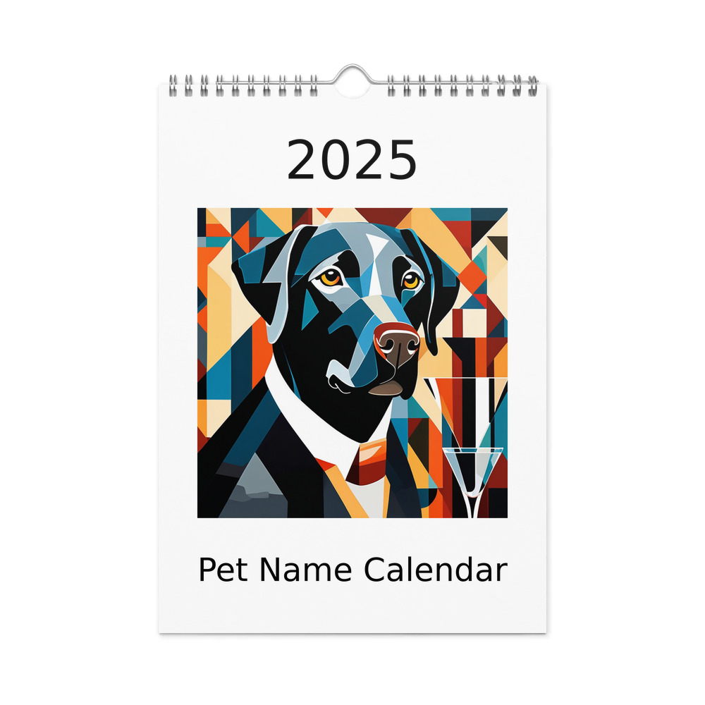 PugMug Custom Black Labrador Retriever Wall Calendar (2026)