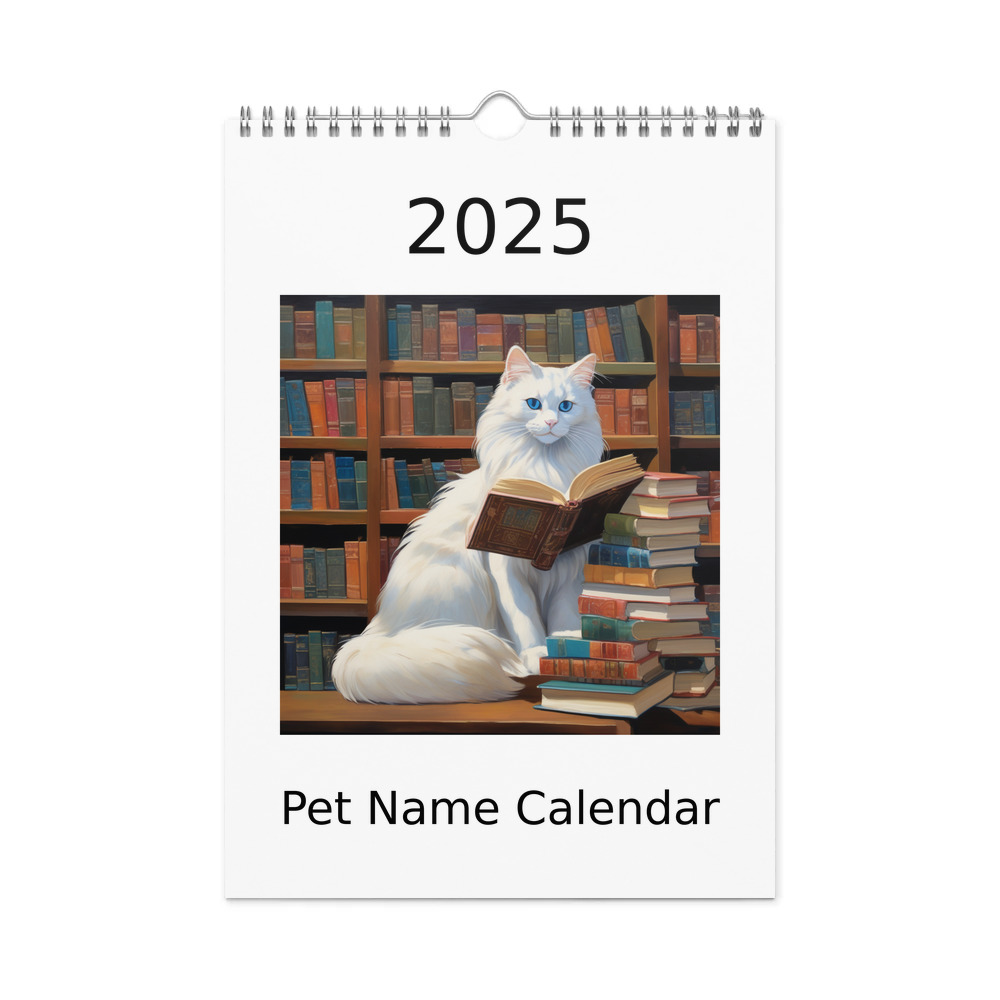 PugMug Custom White Ragdoll Cat Wall Calendar (2026)