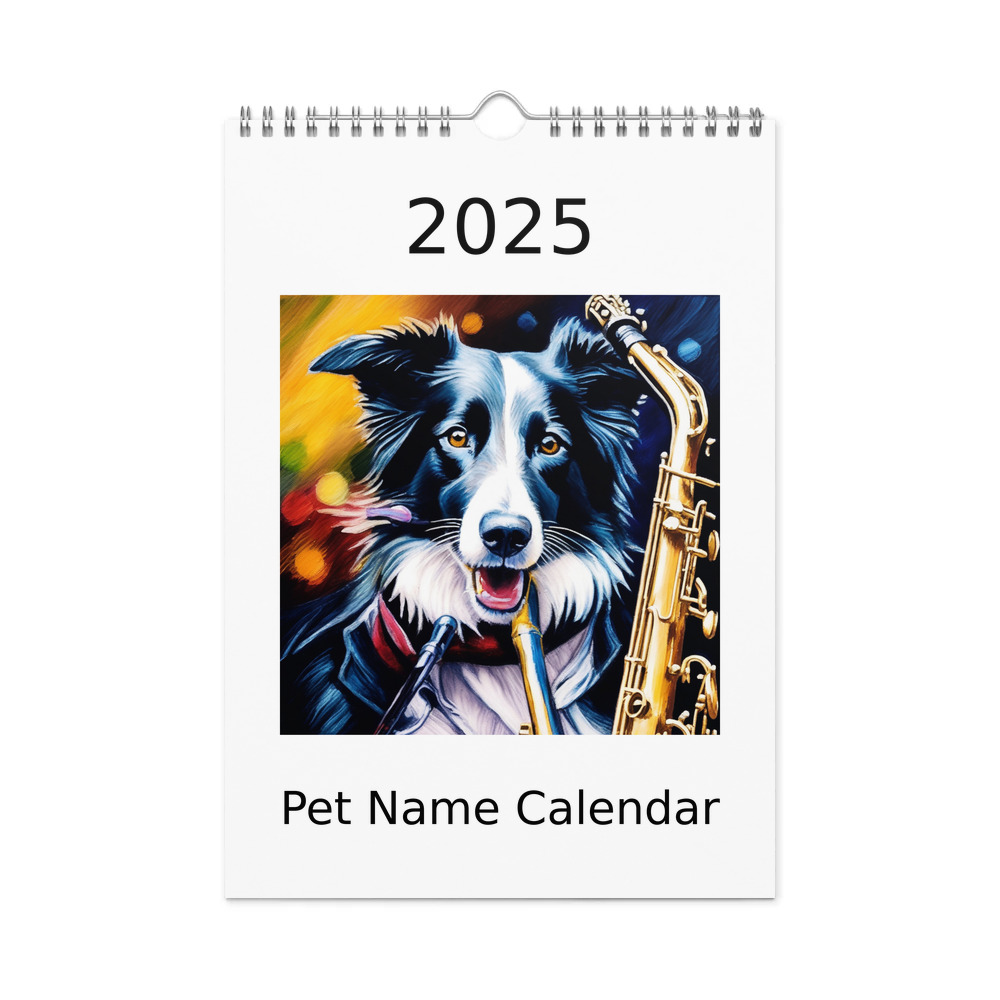 PugMug Custom Border Collie Wall Calendar (2026)