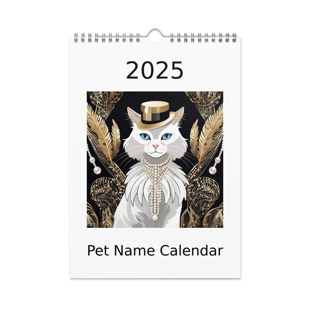 PugMug Custom White Ragdoll Cat Wall Calendar (2026)