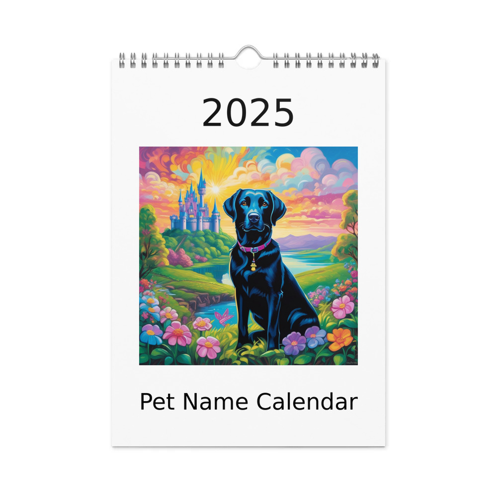 PugMug Custom Black Labrador Retriever Wall Calendar (2026)