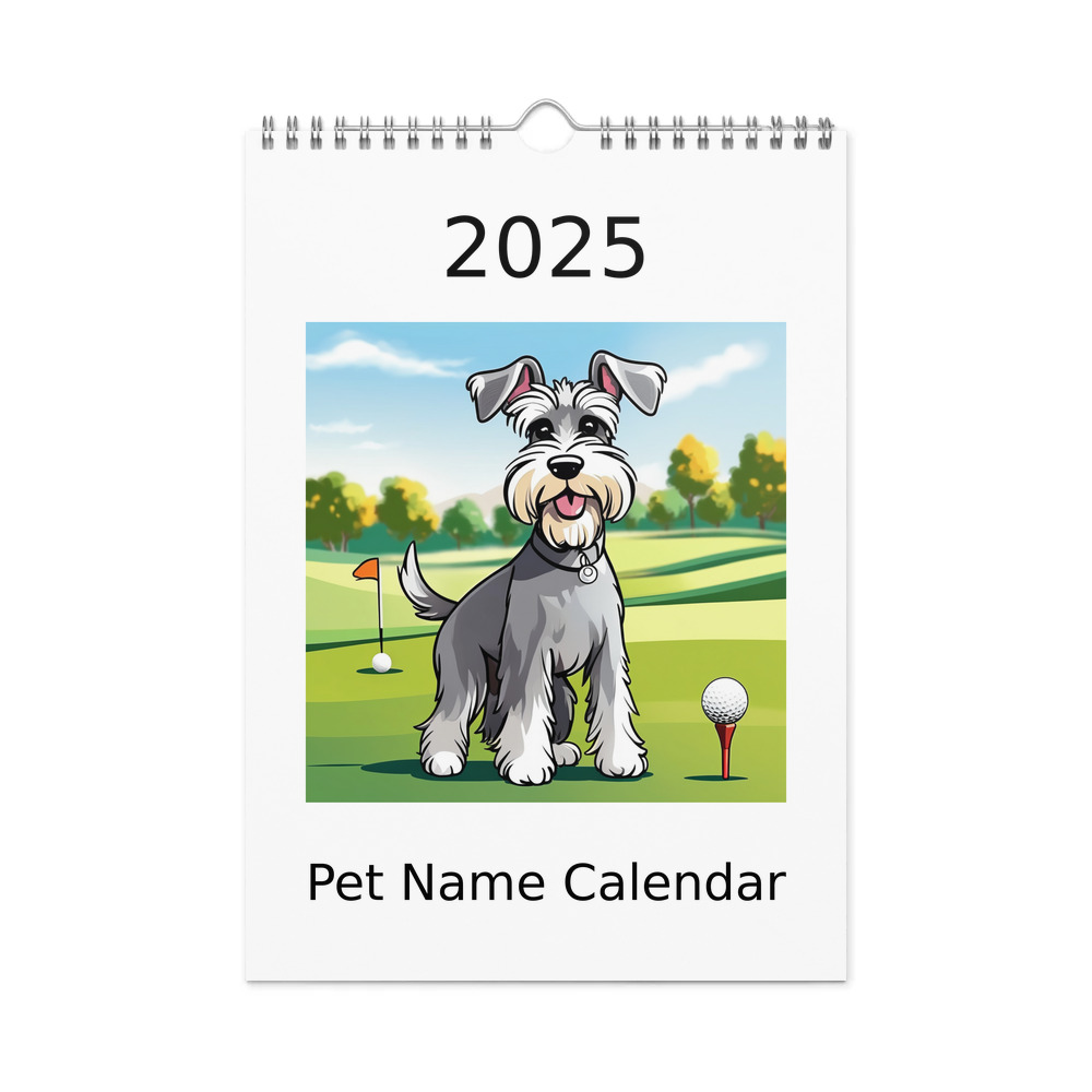 PugMug Custom Miniature Schnauzer Wall Calendar (2026)