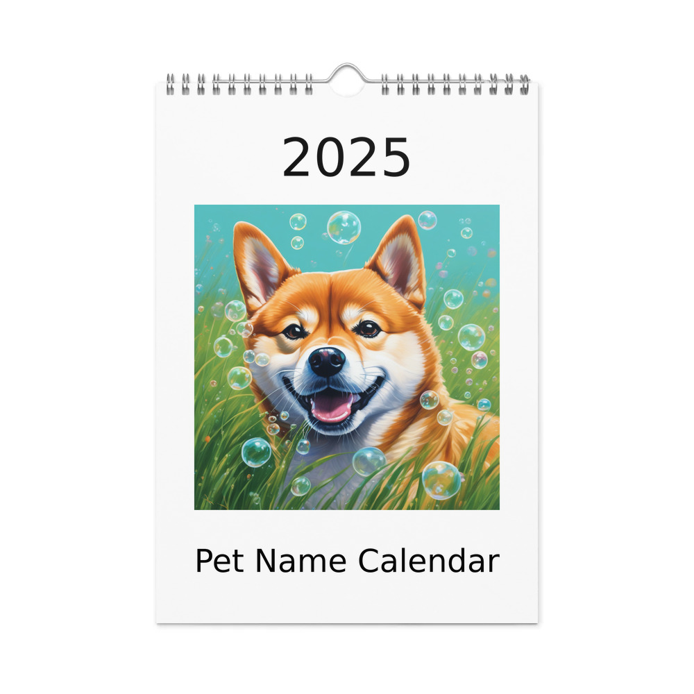 PugMug Custom Shiba Inu Wall Calendar (2026)