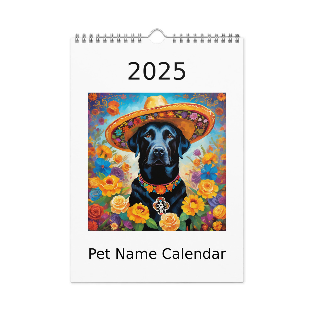 PugMug Custom Black Labrador Retriever Wall Calendar (2026)