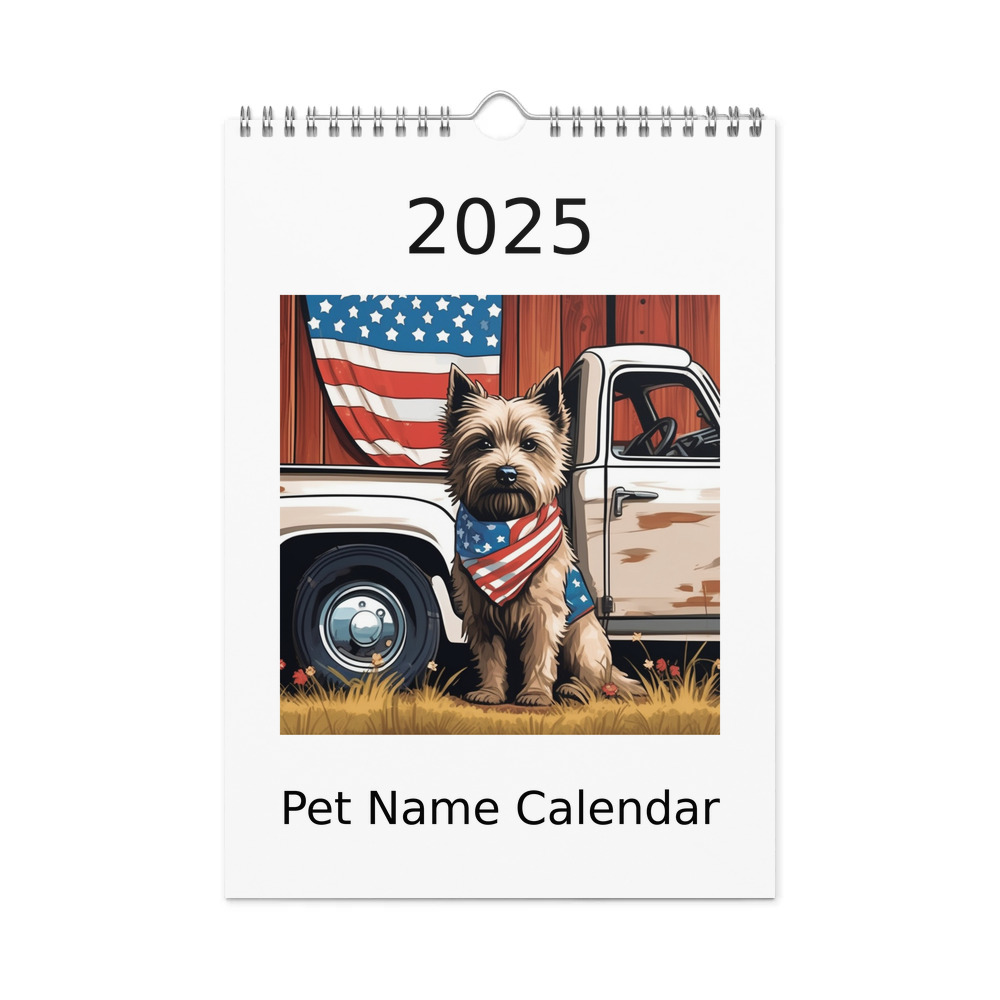 PugMug Custom Cairn Terrier Wall Calendar (2026)