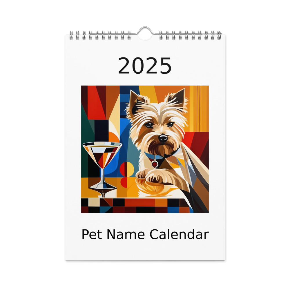 PugMug Custom Cairn Terrier Wall Calendar (2026)