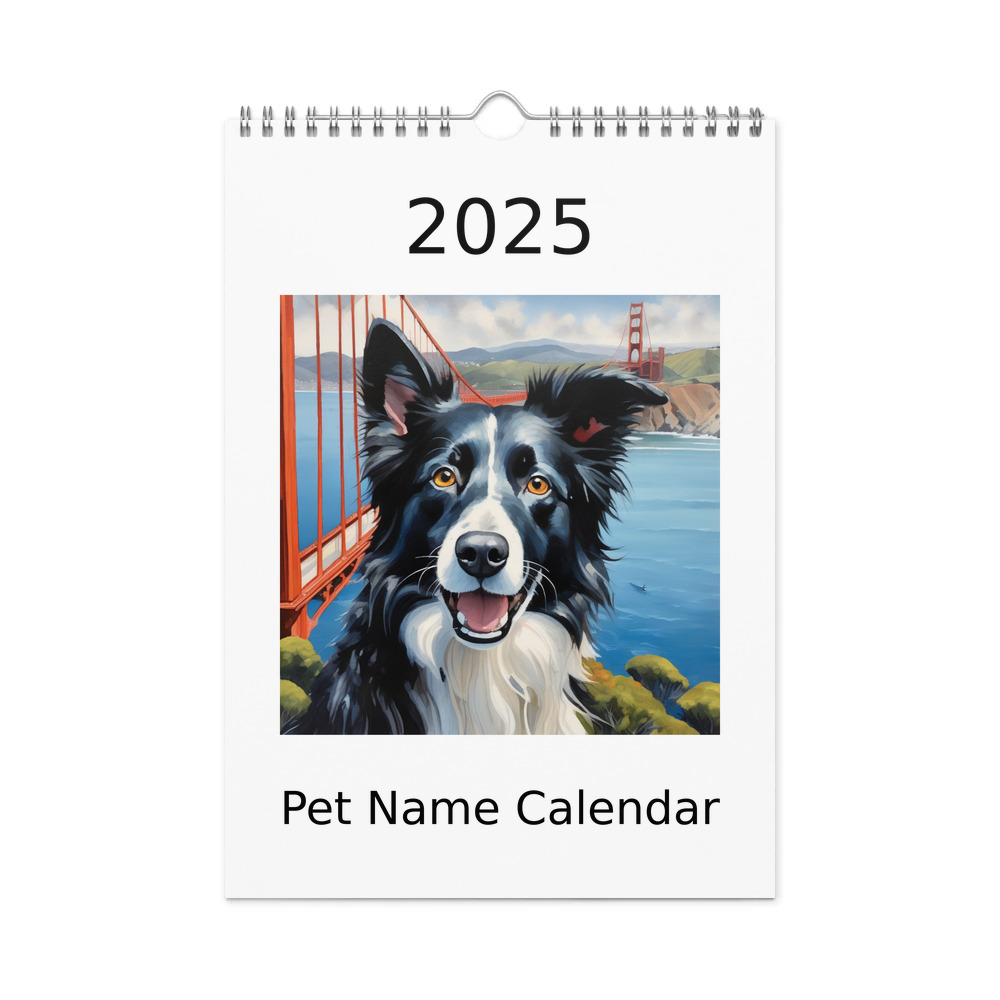 PugMug Custom Border Collie Wall Calendar (2026)