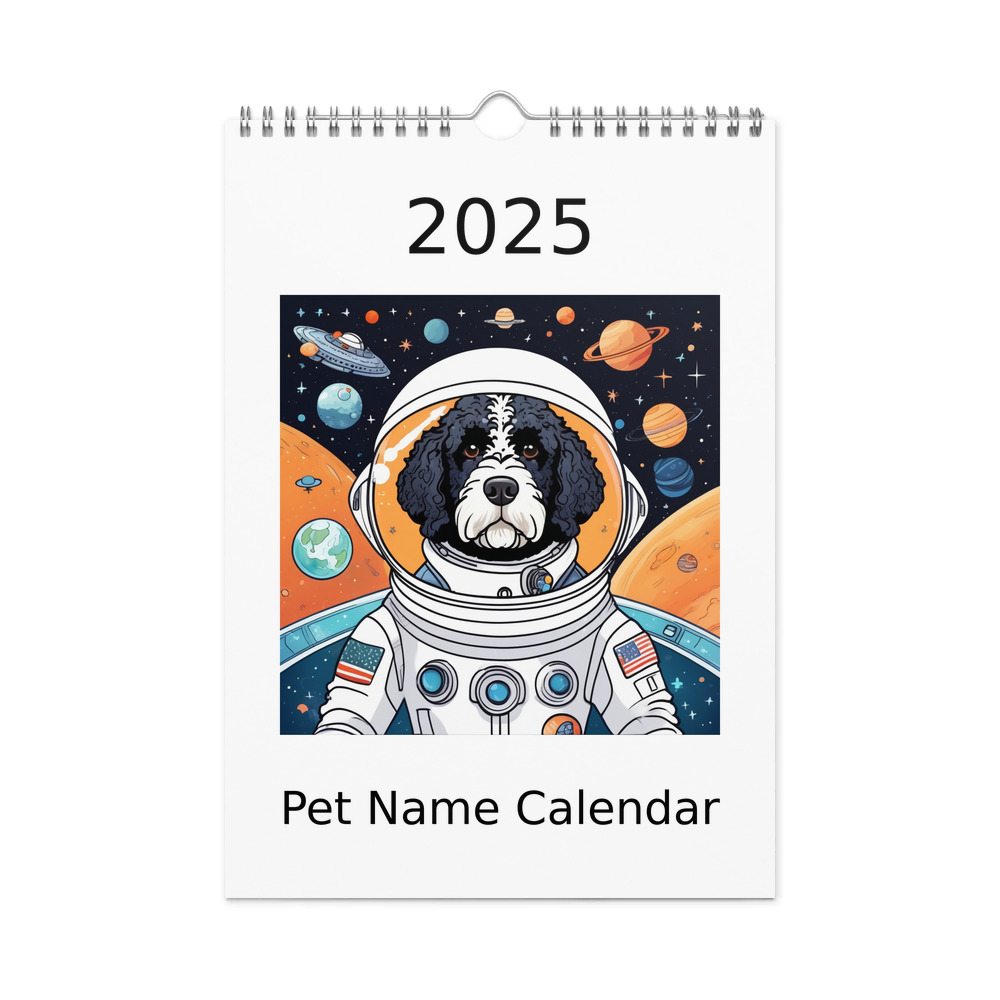 PugMug Custom Portuguese Water Dog Wall Calendar (2026)