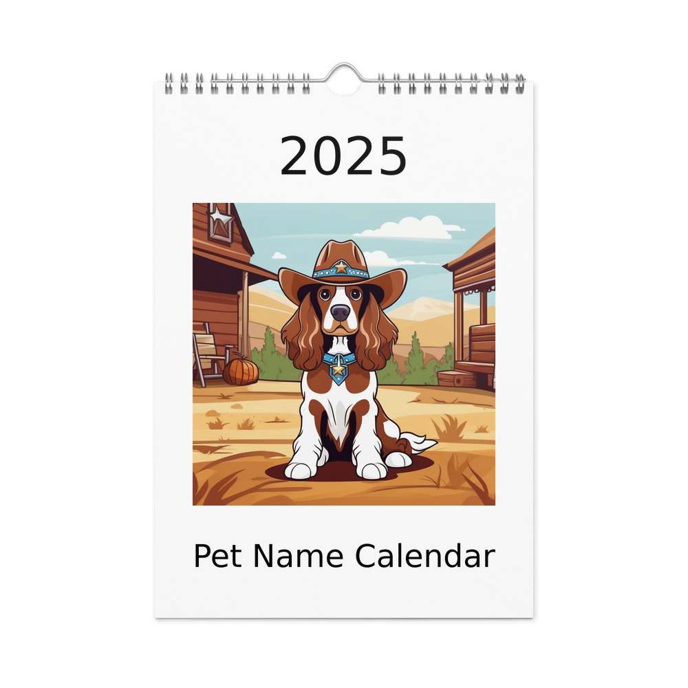 PugMug Custom Cocker Spaniel Wall Calendar (2026)
