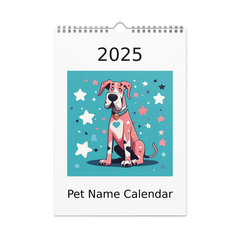 PugMug Custom Great Dane Wall Calendar (2026)