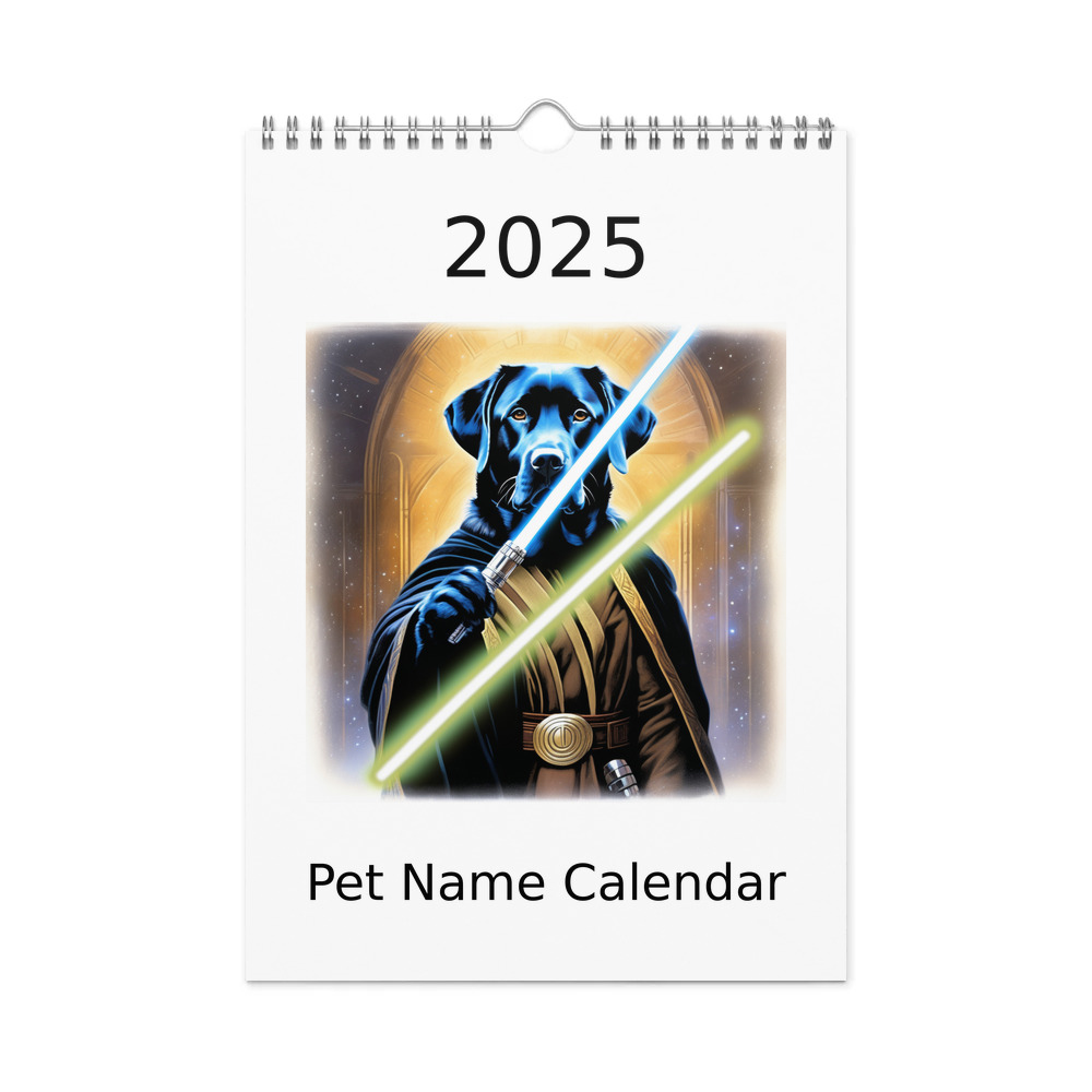 PugMug Custom Black Labrador Retriever Wall Calendar (2026)