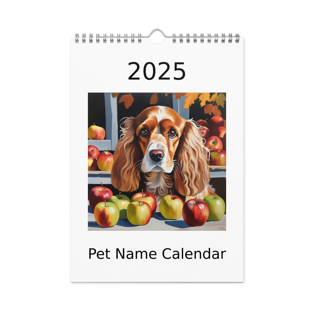 PugMug Custom Cocker Spaniel Wall Calendar (2026)