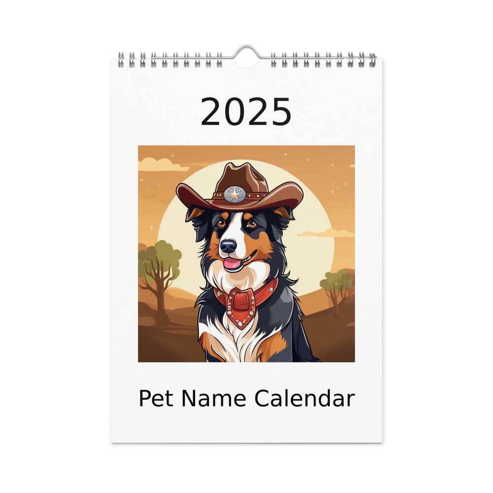 PugMug Custom Australian Shepherd Dog Wall Calendar (2026)