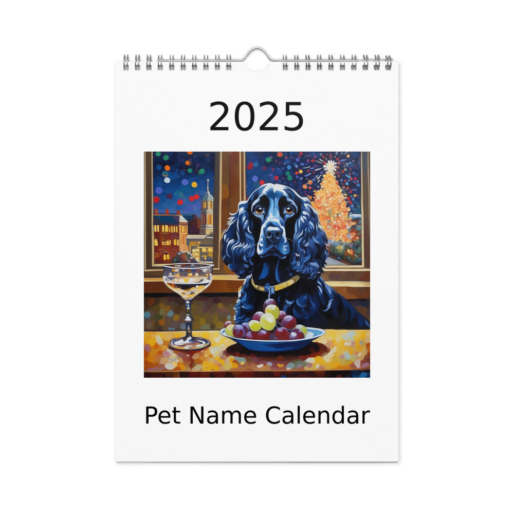 PugMug Custom Cocker Spaniel Wall Calendar (2026)