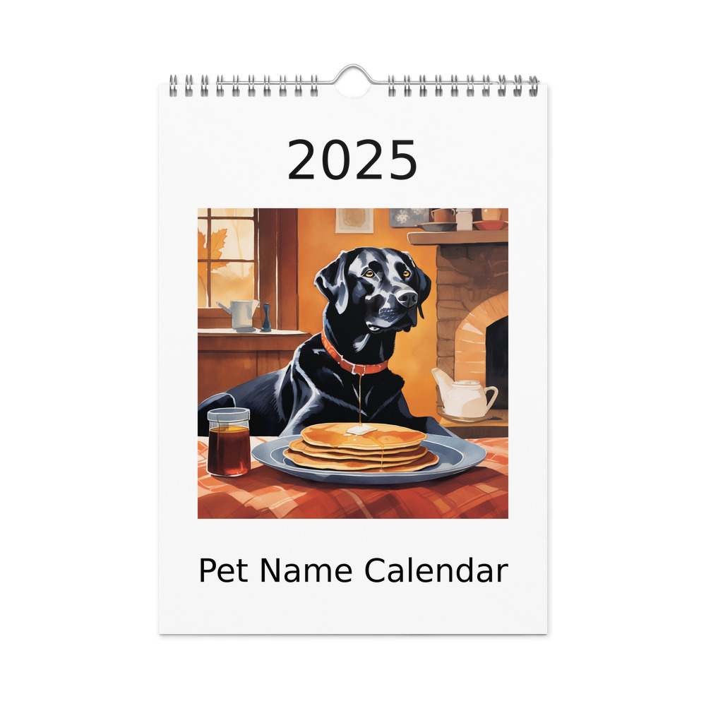 PugMug Custom Black Labrador Retriever Wall Calendar (2026)