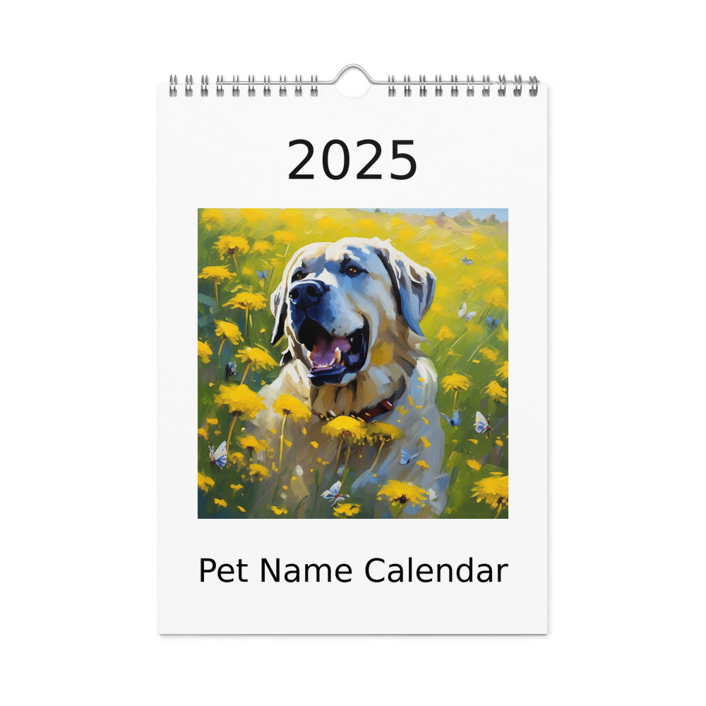 PugMug Custom Mastiff Wall Calendar (2026)